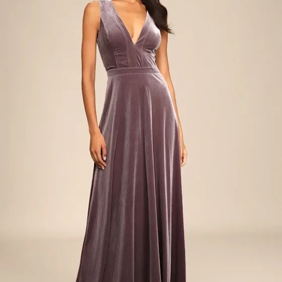 Lulus Dresses & Skirts - Lulus Dusty Purple Velvet Maxi Dress